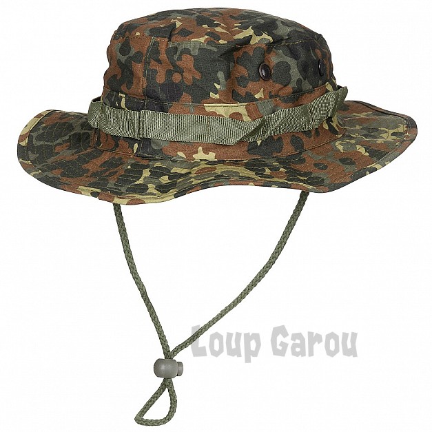 Klobouk US GI Bush MFH, pásek pod bradu, GI Boonie, Rip Stop, flecktarn