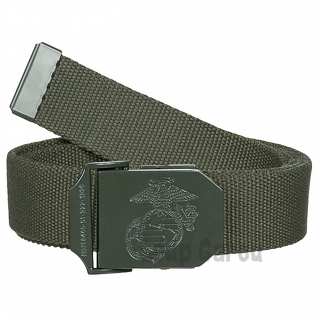 Opasek MFH USMC Web Belt,OD černý 3,5 cm