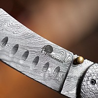 Lovecký zavírací damaškový nůž Dellinger Tanto Obsidian Wenge